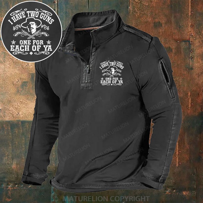 Maturelion Men's Henley Shirt Doc Holliday One for Each of Ya Henley Shirt