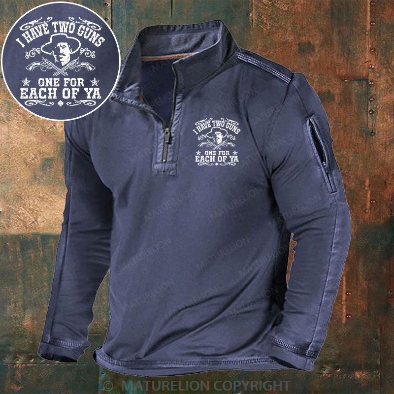 Maturelion Men's Henley Shirt Doc Holliday One for Each of Ya Henley Shirt