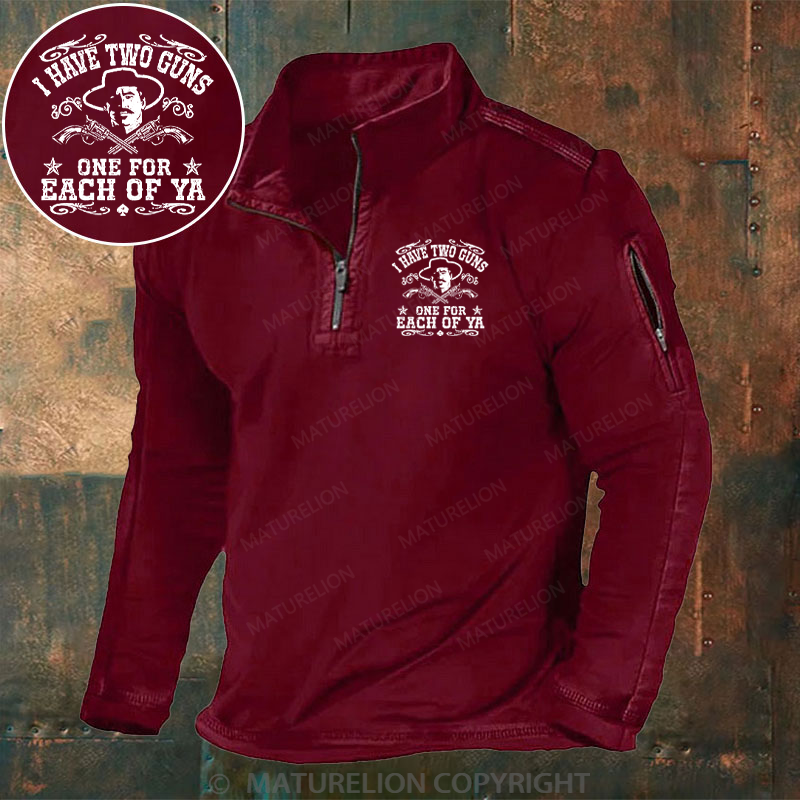 Maturelion Men's Henley Shirt Doc Holliday One for Each of Ya Henley Shirt