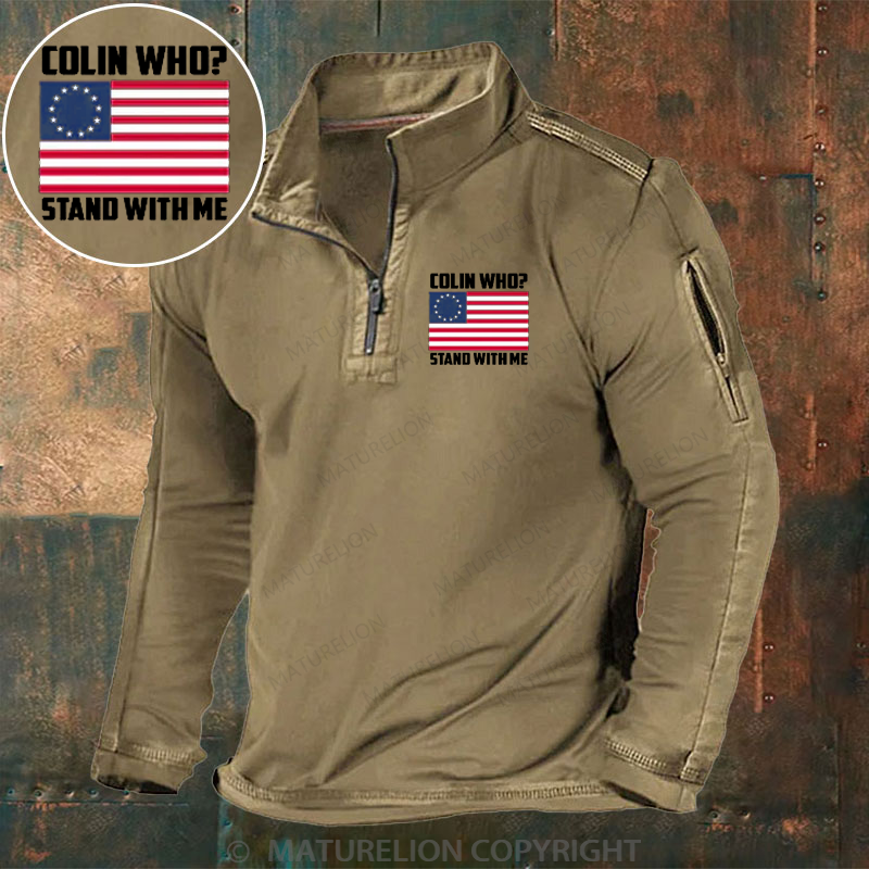 Maturelion Men's Henley Shirt Betsy Ross Stand For The Flag Henley Shirt