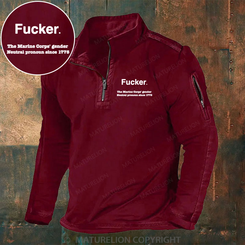 Maturelion Men's Henley Shirt Fucker Henley Shirt