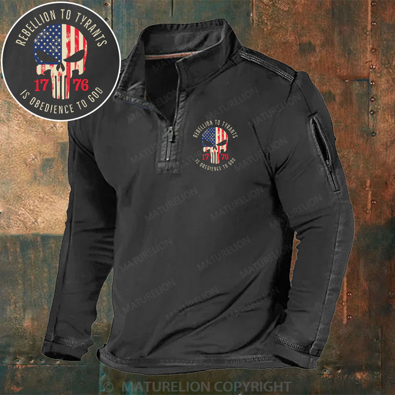 Maturelion Men's Henley Shirt Rebellion To Tyrants Henley Shirt