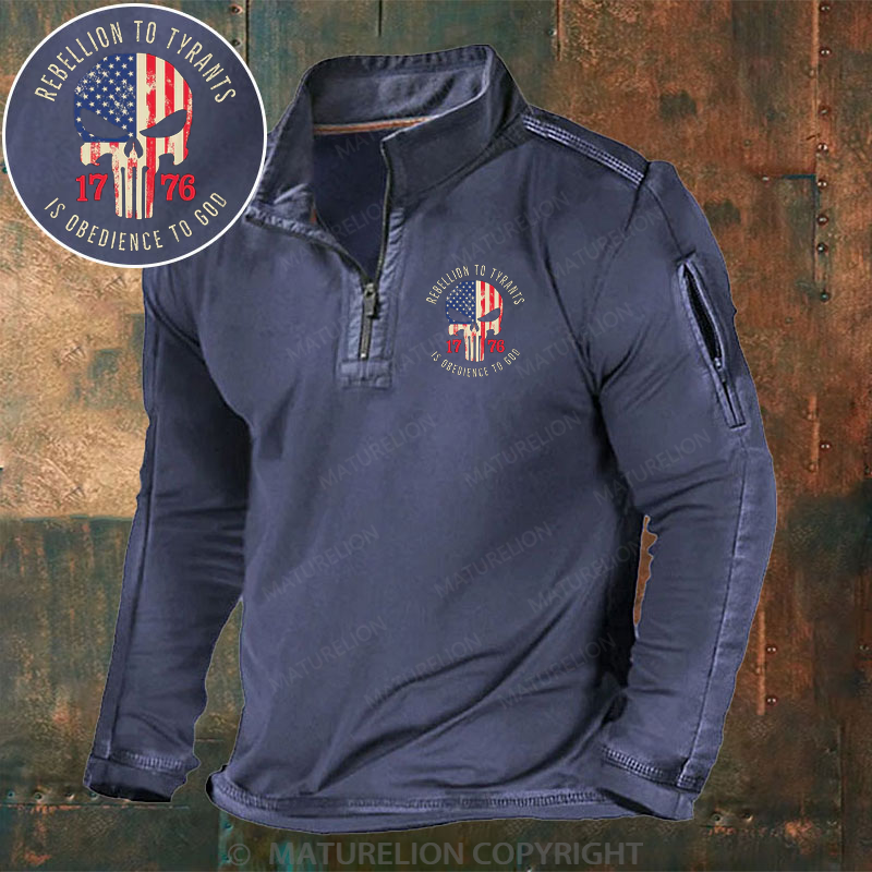 Maturelion Men's Henley Shirt Rebellion To Tyrants Henley Shirt