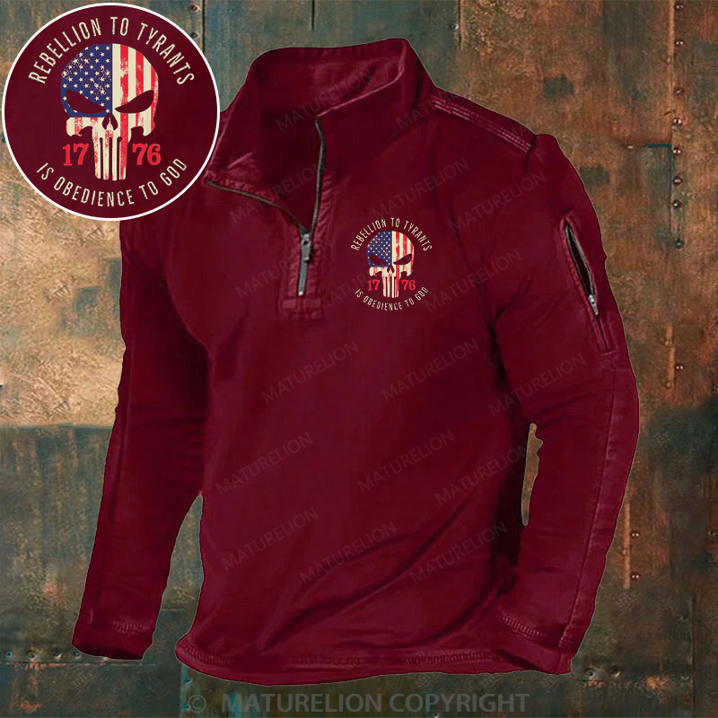 Maturelion Men's Henley Shirt Rebellion To Tyrants Henley Shirt