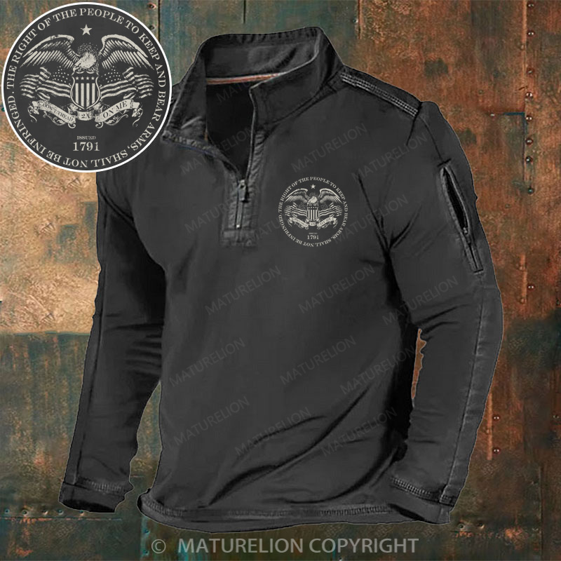 Maturelion Men's Henley Shirt 2A Rights Henley Shirt