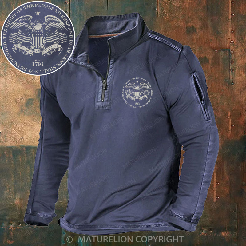 Maturelion Men's Henley Shirt 2A Rights Henley Shirt