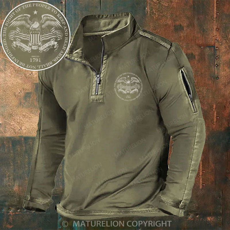 Maturelion Men's Henley Shirt 2A Rights Henley Shirt