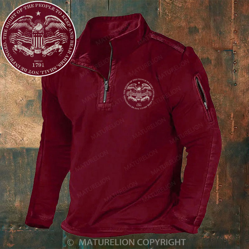 Maturelion Men's Henley Shirt 2A Rights Henley Shirt