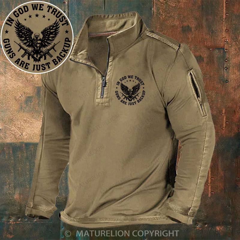 Maturelion In God We Trust Henley Shirt