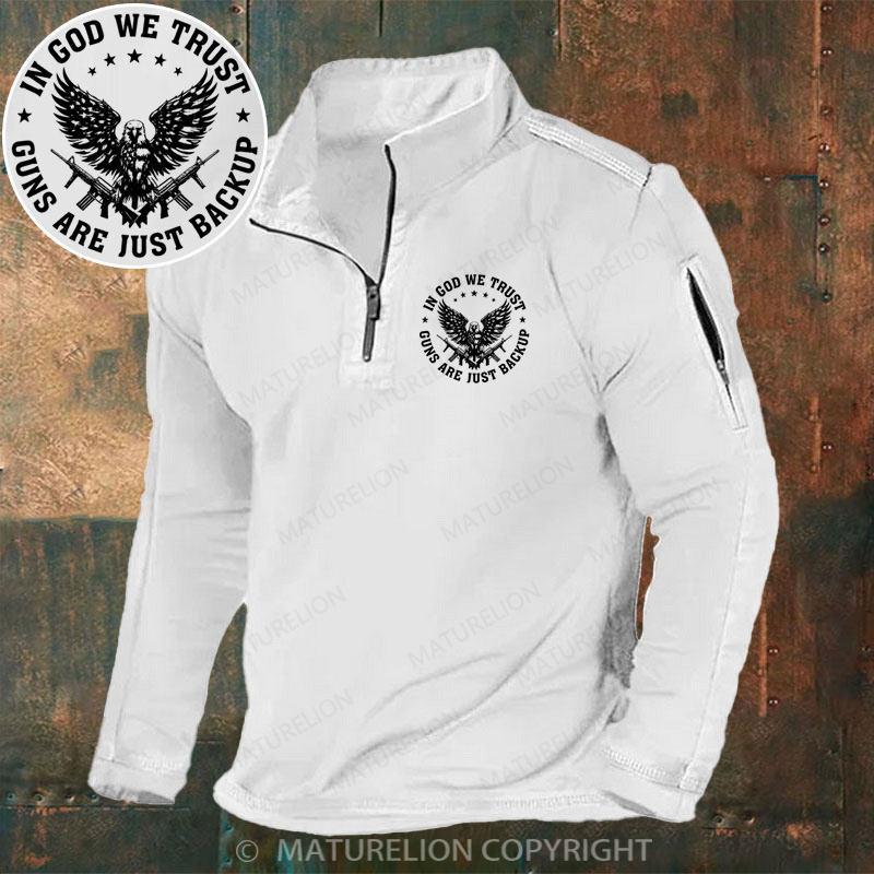 Maturelion In God We Trust Henley Shirt