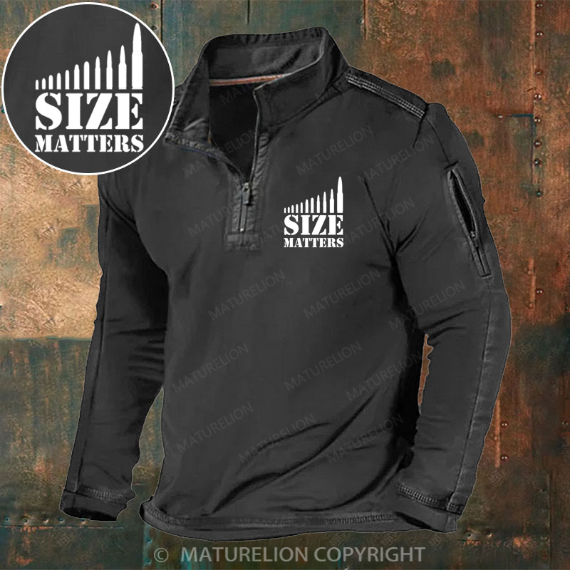 Maturelion Men's Henley Shirt Size Matters Henley Shirt