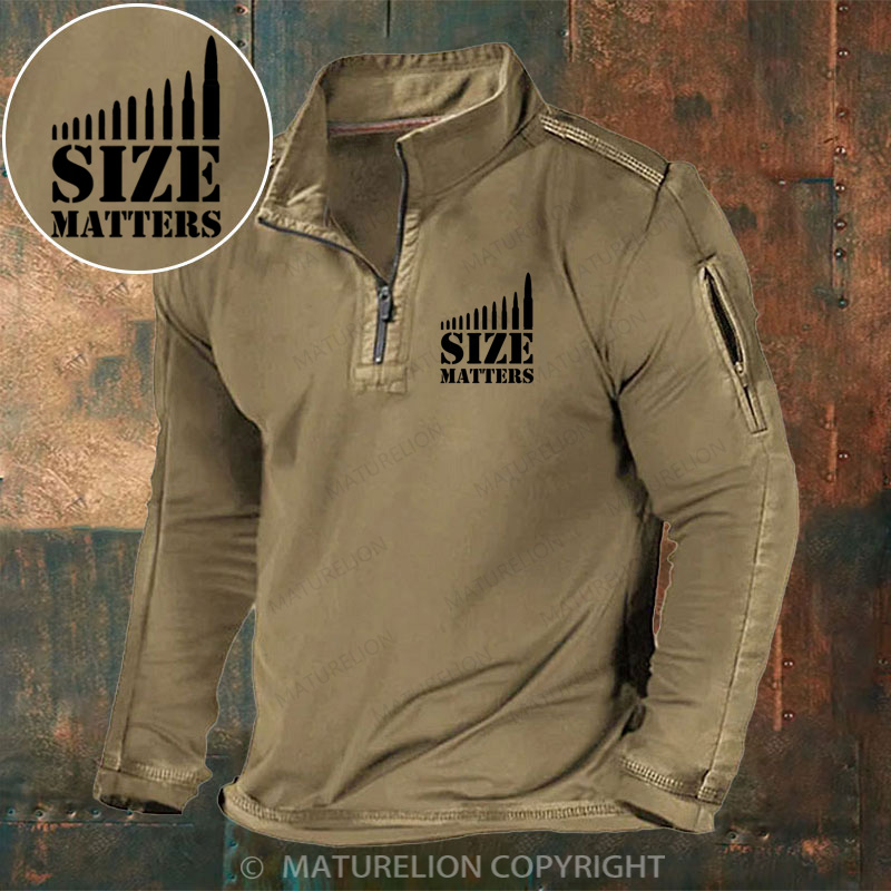 Maturelion Men's Henley Shirt Size Matters Henley Shirt