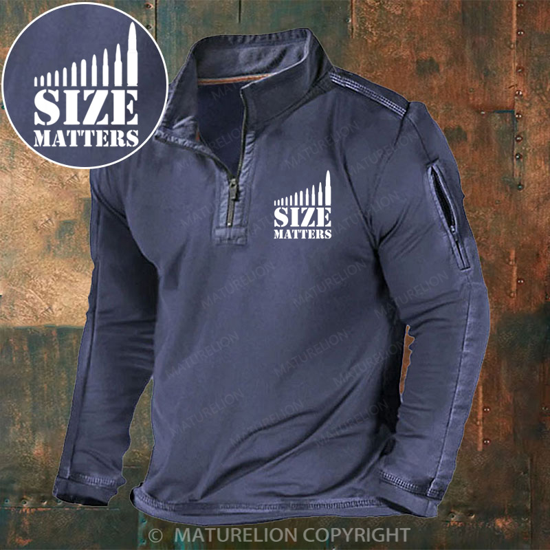 Maturelion Men's Henley Shirt Size Matters Henley Shirt