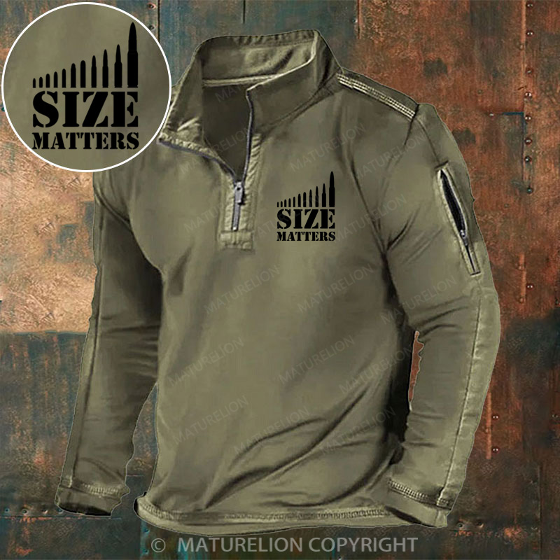 Maturelion Men's Henley Shirt Size Matters Henley Shirt