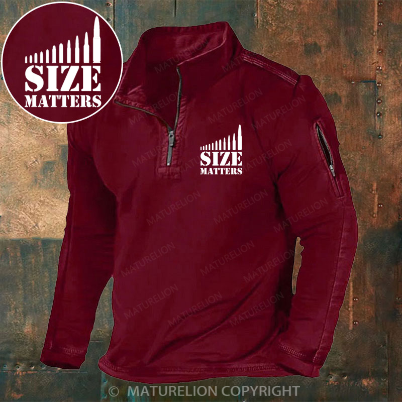 Maturelion Men's Henley Shirt Size Matters Henley Shirt