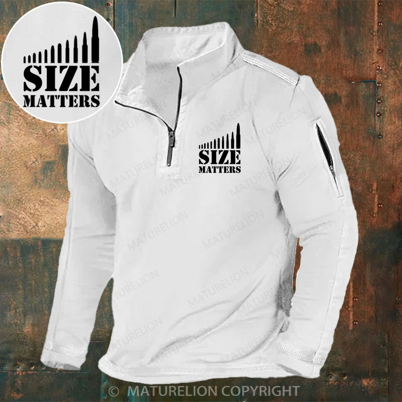 Maturelion Men's Henley Shirt Size Matters Henley Shirt