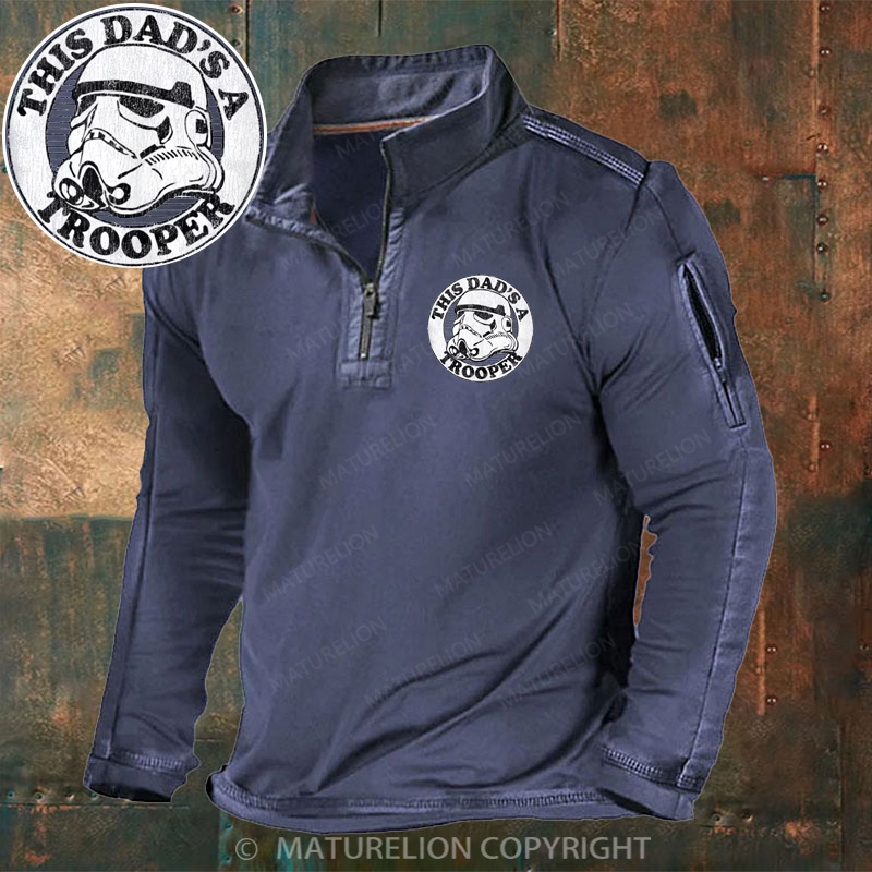 Maturelion Men's Henley Shirt This Dad's a Trooper Henley Shirt