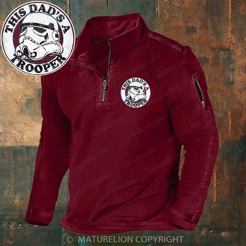 Maturelion Men's Henley Shirt This Dad's a Trooper Henley Shirt