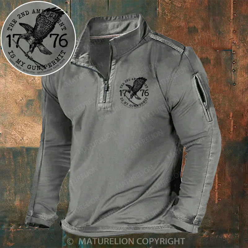 Maturelion Men's Henley Shirt The 2nd Amendment is my Gun Henley Shirt