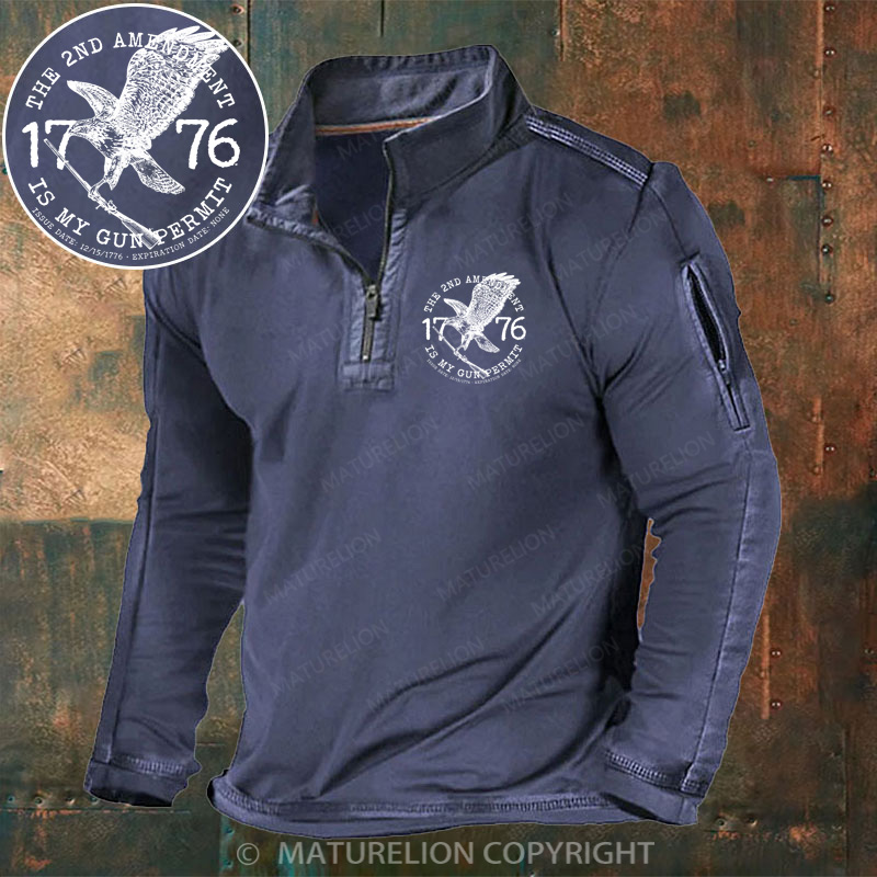 Maturelion Men's Henley Shirt The 2nd Amendment is my Gun Henley Shirt