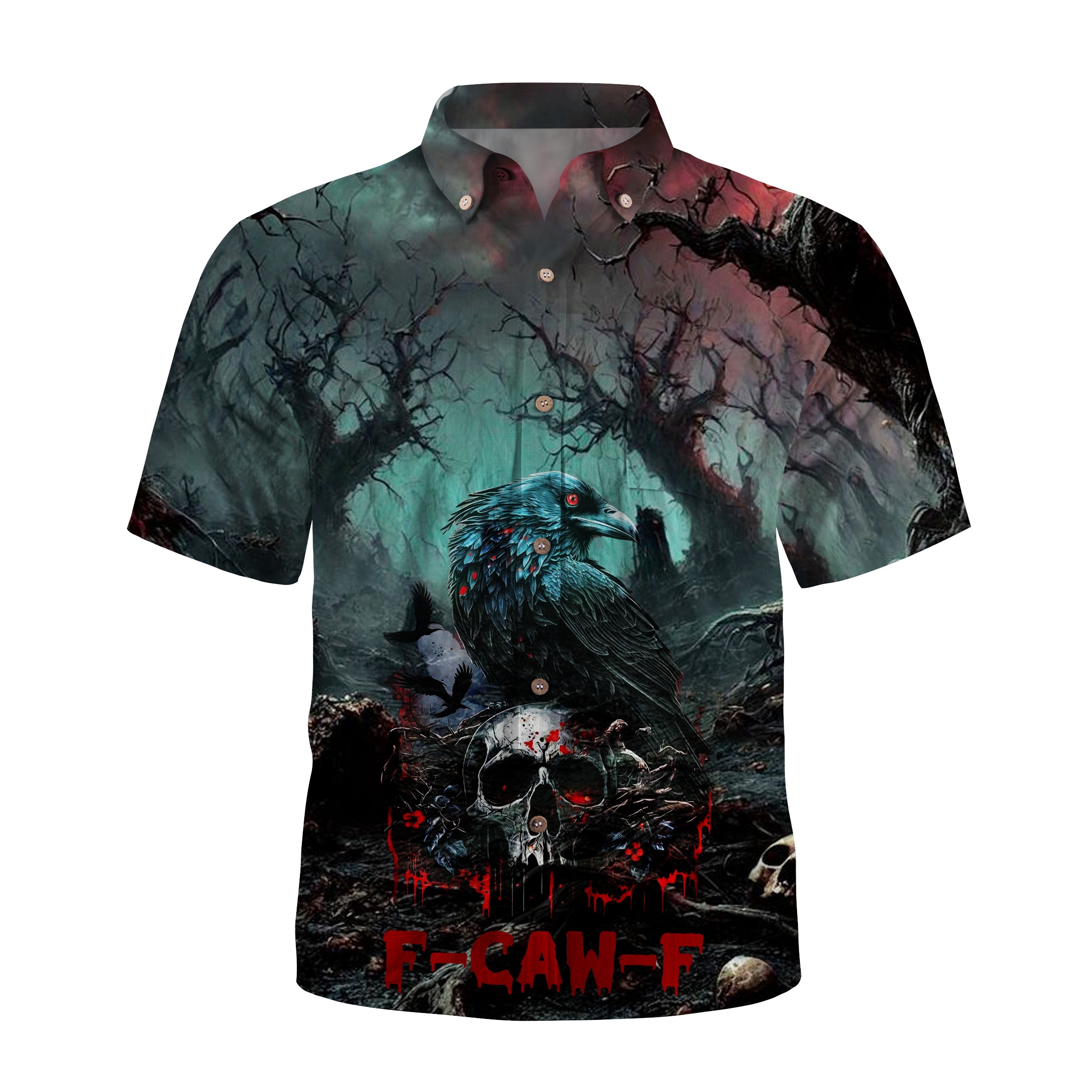 Maturelion F-Caw-F Halloween Hawaiian Shirt