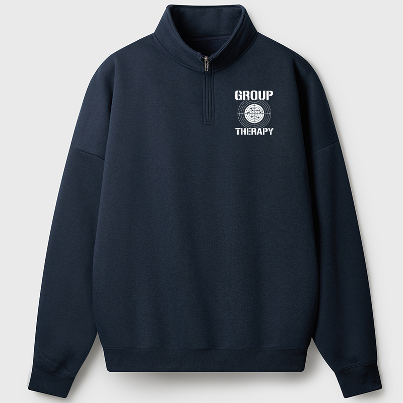 Maturelion Men's Sweatshirt Group Therapy Half Zip Fleece Sweatshirt