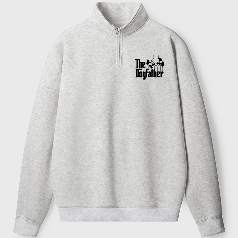 Maturelion Men's Sweatshirt The DogFather Half Zip Fleece Sweatshirt