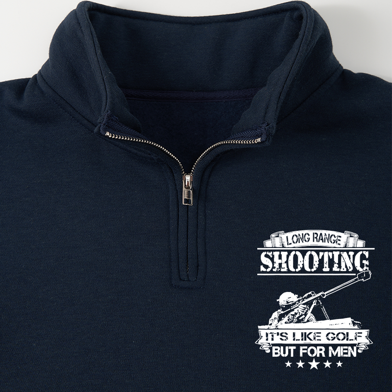 Maturelion Men's Sweatshirt 308 Because Rocks Aren'T Effective At 700 Meters Half Zip Fleece Sweatshirt