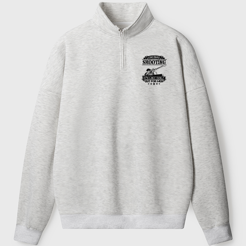 Maturelion Men's Sweatshirt 308 Because Rocks Aren'T Effective At 700 Meters Half Zip Fleece Sweatshirt