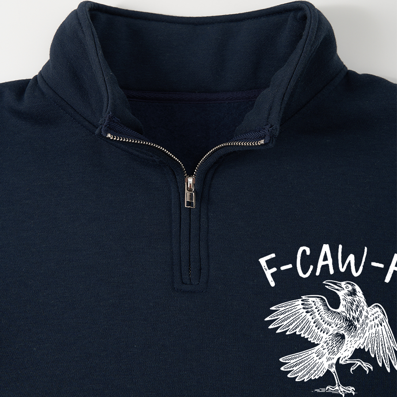Men's Sweatshirt F-Caw-F Half Zip Fleece Sweatshirt