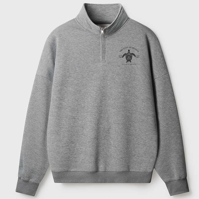 Men's Sweatshirt Gulf of Mexico ESTD 1550 Stay Salty And Resist Half Zip Fleece Sweatshirt