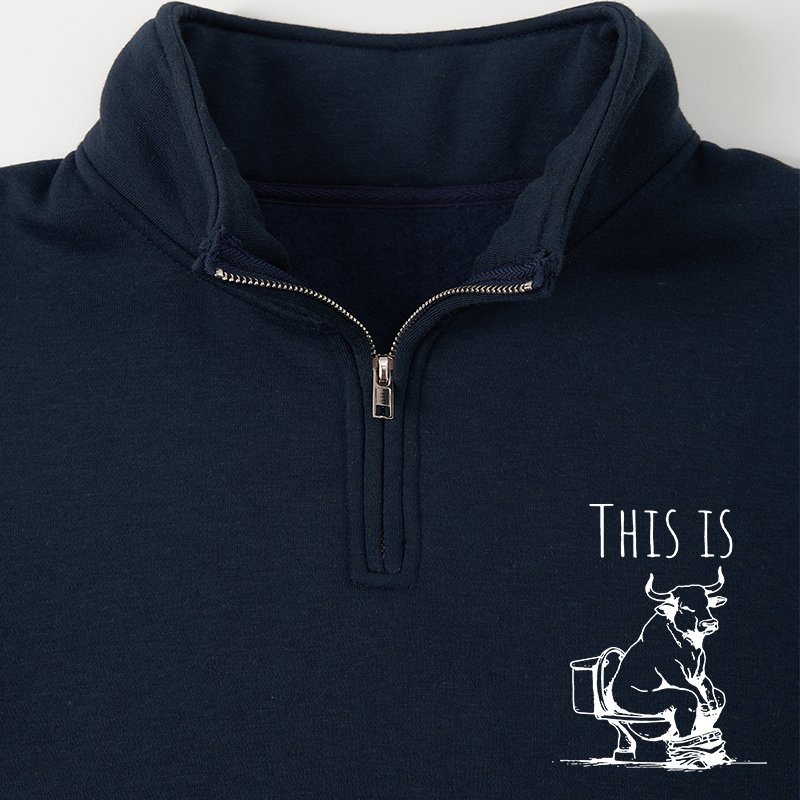 Men's Sweatshirt This Is Bullshit Half Zip Fleece Sweatshirt