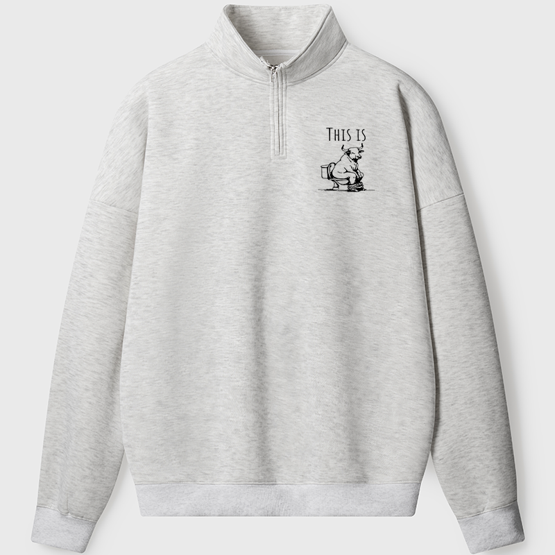 Men's Sweatshirt This Is Bullshit Half Zip Fleece Sweatshirt