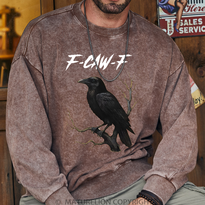 Maturelion F-Caw-F DTG Washed sweatshirt