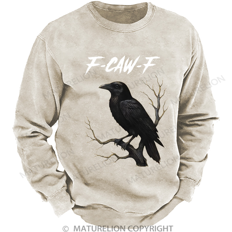 Maturelion F-Caw-F DTG Washed sweatshirt