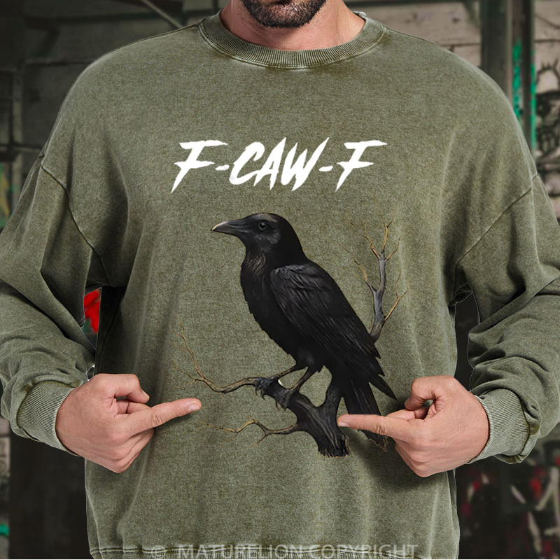 Maturelion F-Caw-F DTG Washed sweatshirt