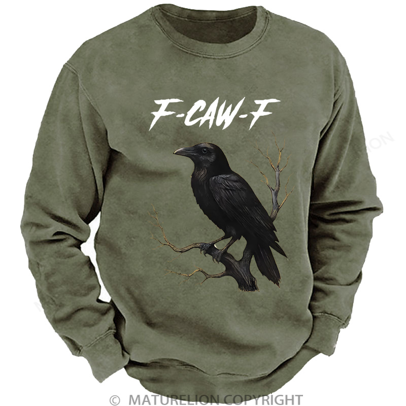 Maturelion F-Caw-F DTG Washed sweatshirt