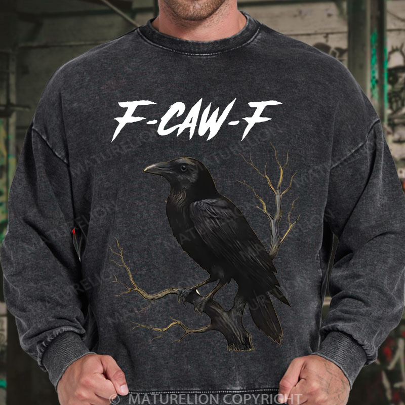 Maturelion F-Caw-F DTG Washed sweatshirt