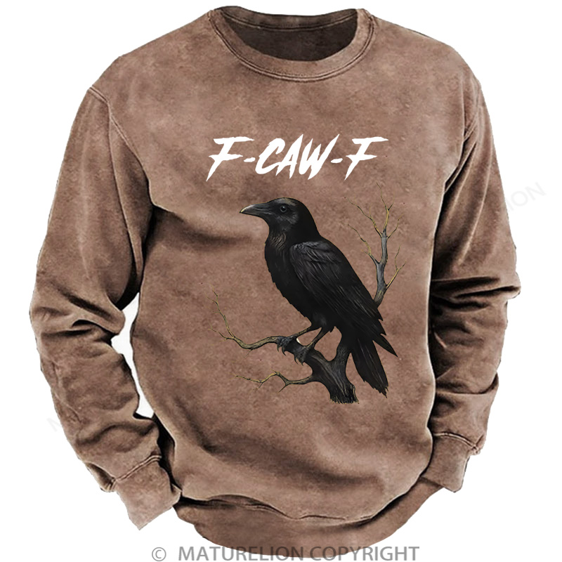 Maturelion F-Caw-F DTG Washed sweatshirt
