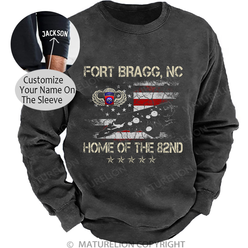 Maturelion Men's Sweatshirt Veterans Day Essential DTG Washed Sweatshirt