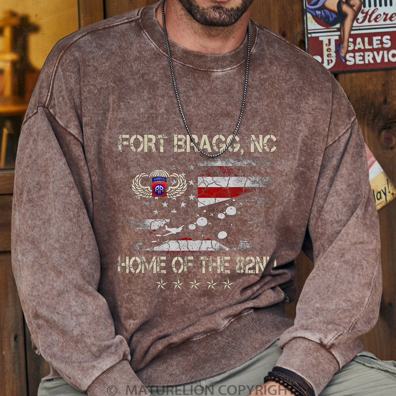 Maturelion Men's Sweatshirt Veterans Day Essential DTG Washed Sweatshirt