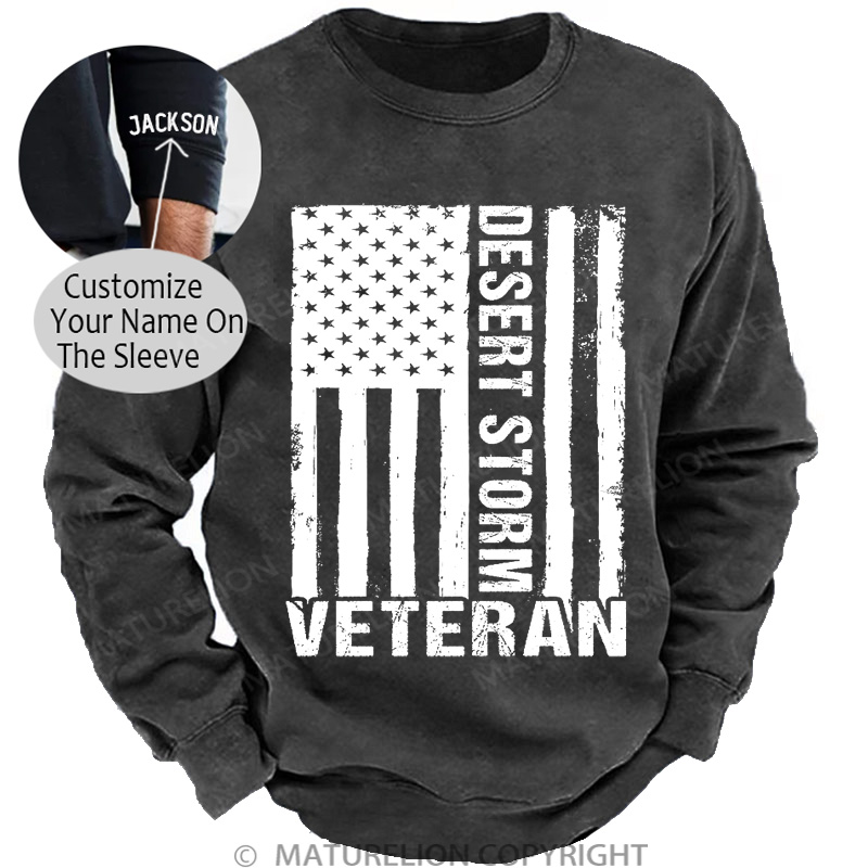Maturelion Men's Sweatshirt Desert Storm DTG Washed Sweatshirt