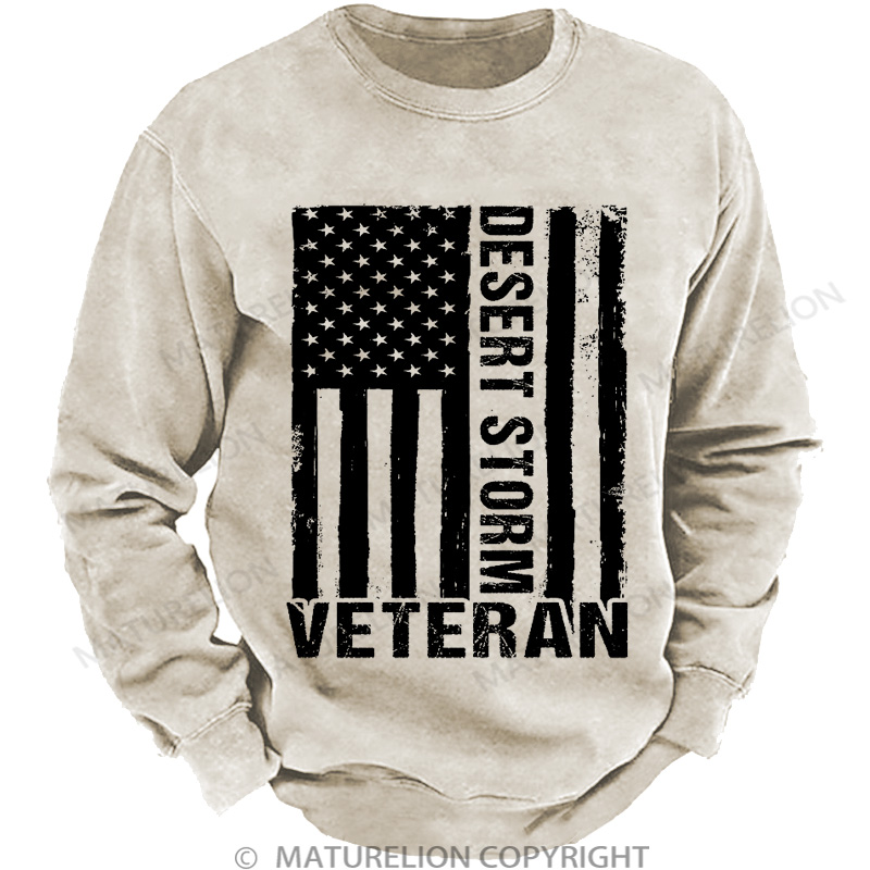 Maturelion Men's Sweatshirt Desert Storm DTG Washed Sweatshirt