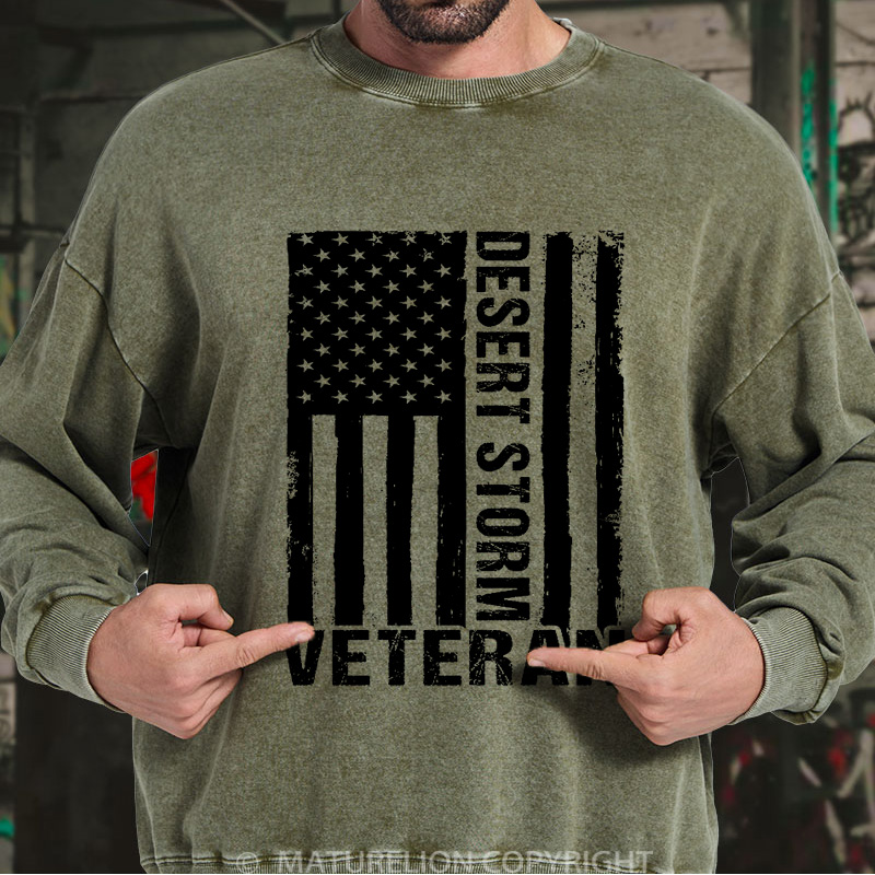 Maturelion Men's Sweatshirt Desert Storm DTG Washed Sweatshirt