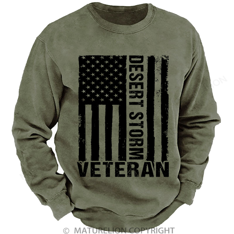 Maturelion Men's Sweatshirt Desert Storm DTG Washed Sweatshirt