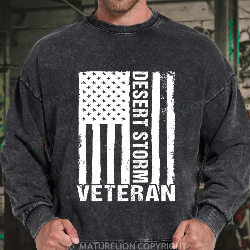 Maturelion Men's Sweatshirt Desert Storm DTG Washed Sweatshirt