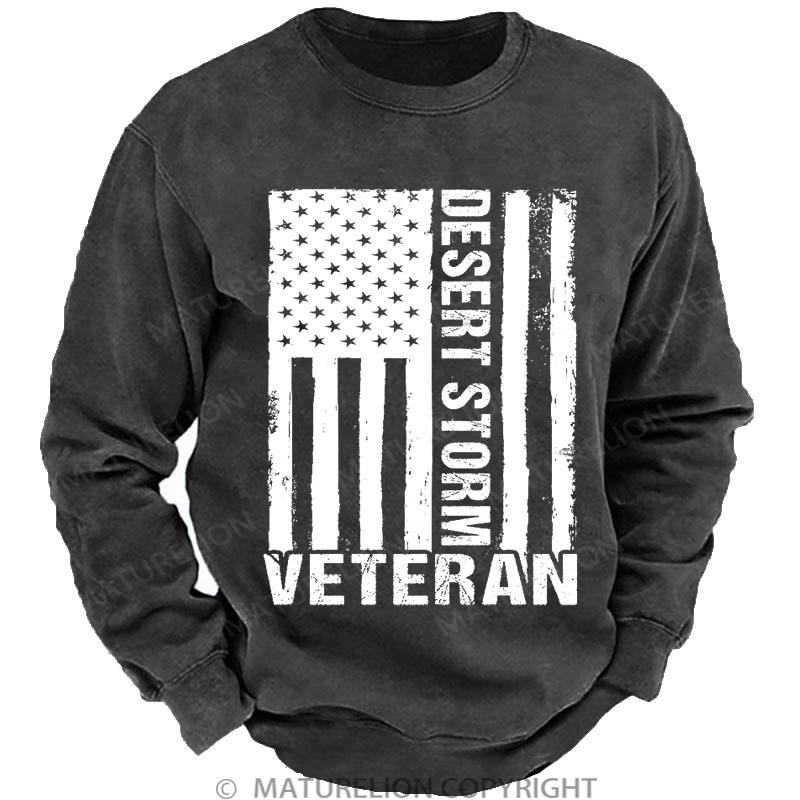 Maturelion Men's Sweatshirt Desert Storm DTG Washed Sweatshirt