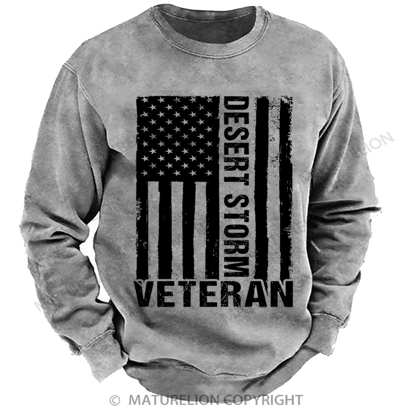 Maturelion Men's Sweatshirt Desert Storm DTG Washed Sweatshirt