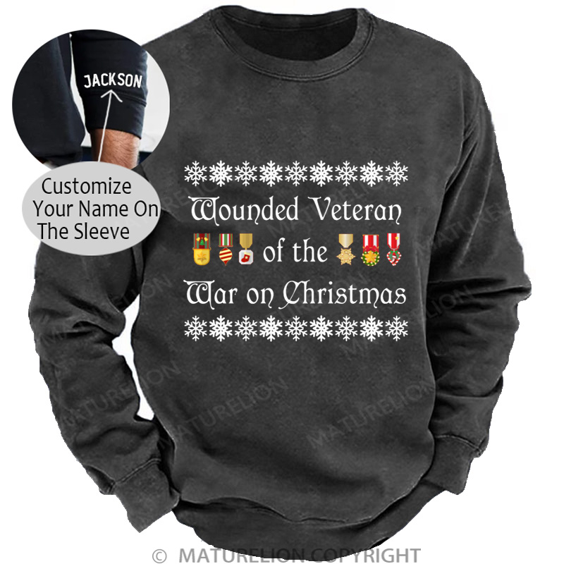 Maturelion Men's Sweatshirt War on DTG Washed Sweatshirt