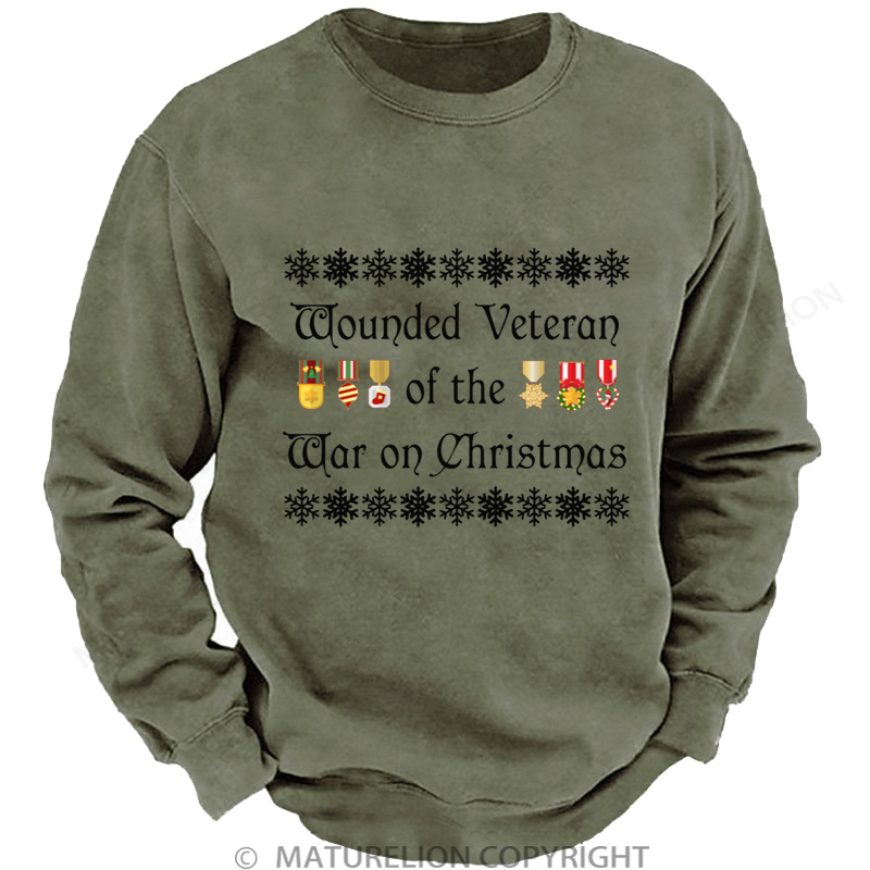 Maturelion Men's Sweatshirt War on DTG Washed Sweatshirt